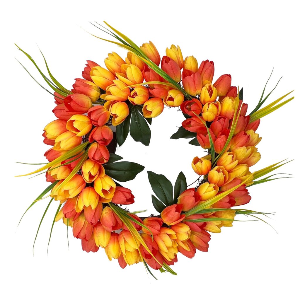 Spring Tulip Wreath with Encryption | Free Shipping!